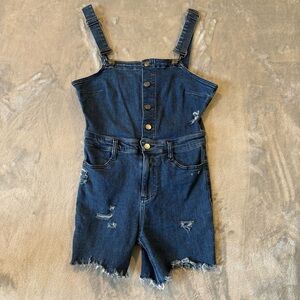 Cello Y2K Grunge Fringe Boho Overalls Sz M